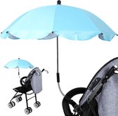 BabySun Parasol voor kinderwagen, parasol voor pasgeborenen, universele zonwering voor pasgeborenen, opvouwbaar, met eenvoudige montage, lichtblauw