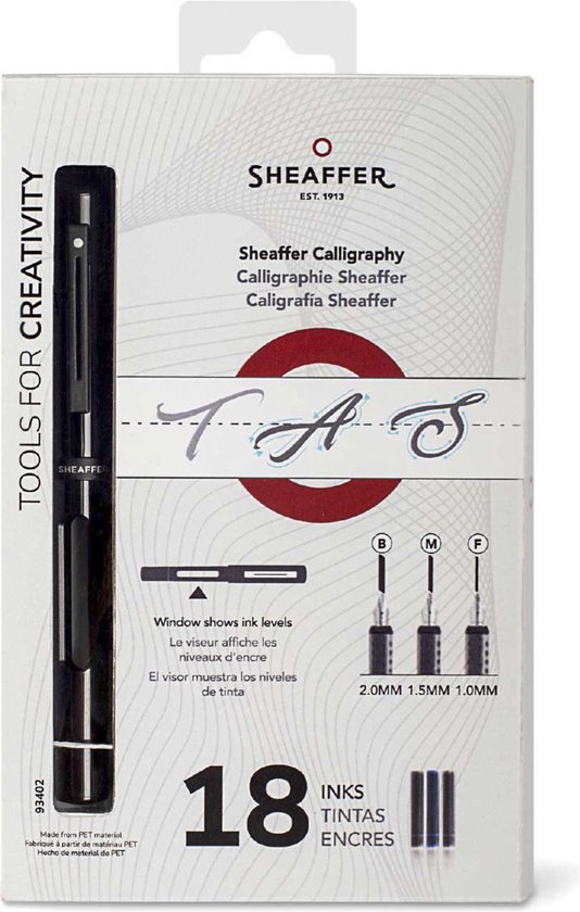 Set de calligraphie Sheaffer - noir - plumes F/M/B - SF-93402