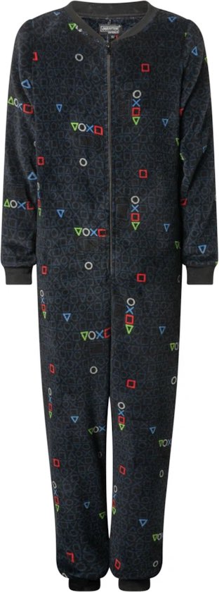 Outfitter jongens onesie fleece | MAAT 140 | Playstation | zwart