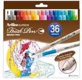 ARTLINE Supreme Brushpen - Penseelstift - Doos van 36 stuks - Verschillende kleuren