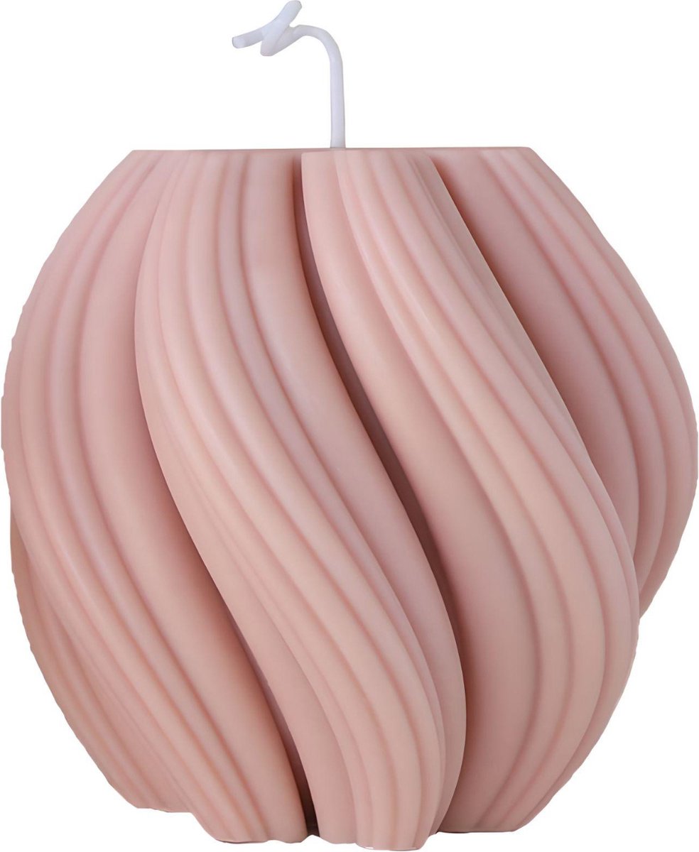 Kaars - Twirl Kaars - Vies Roze - Aromatherapie Kaars - Figuurkaars - Decoratie
