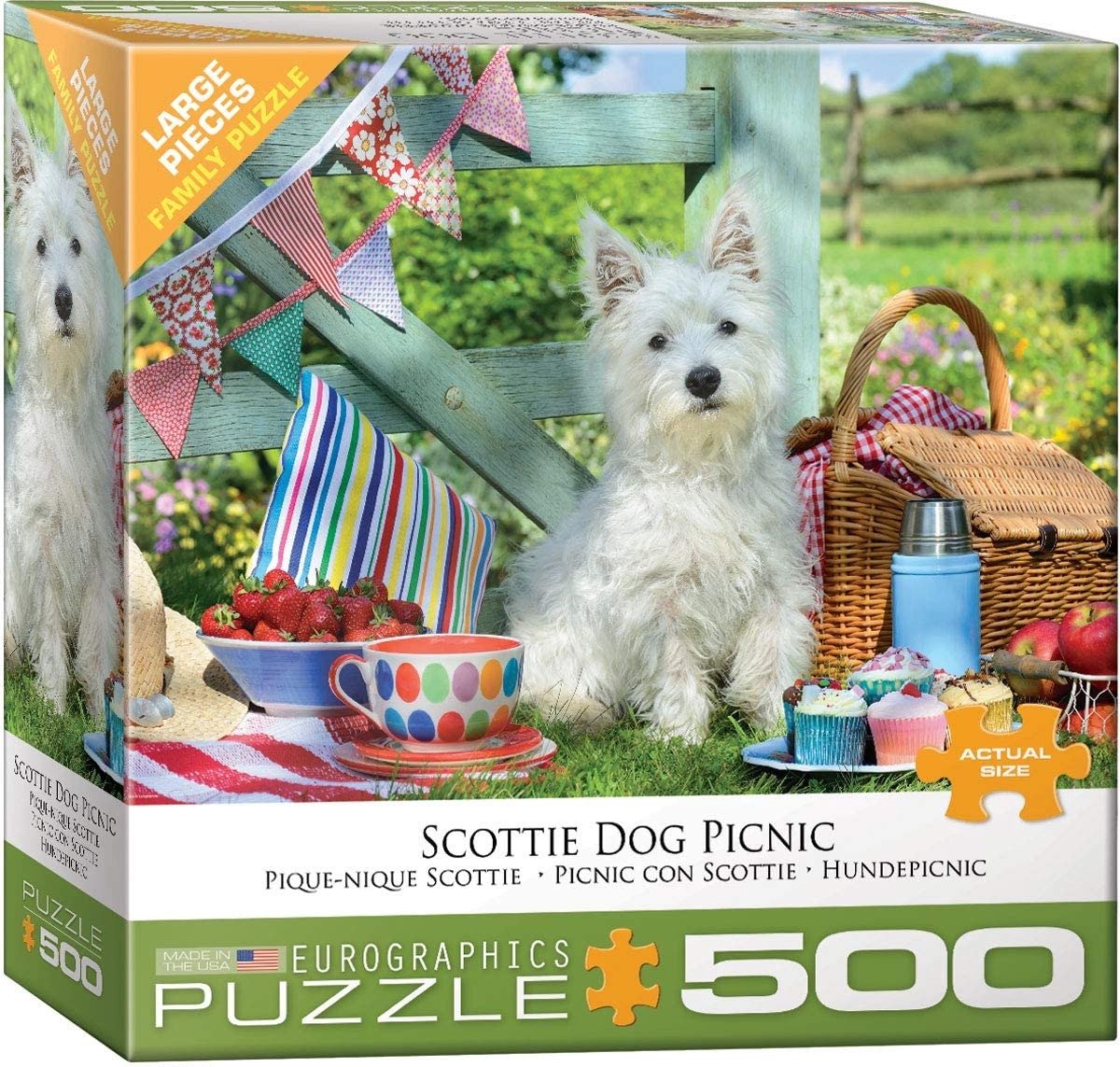 Eurographics - Schottse Terriër Picknick [Scottie Dog Picnic] - 500 stukjes 68×48cm (b×h) - Legpuzzel
