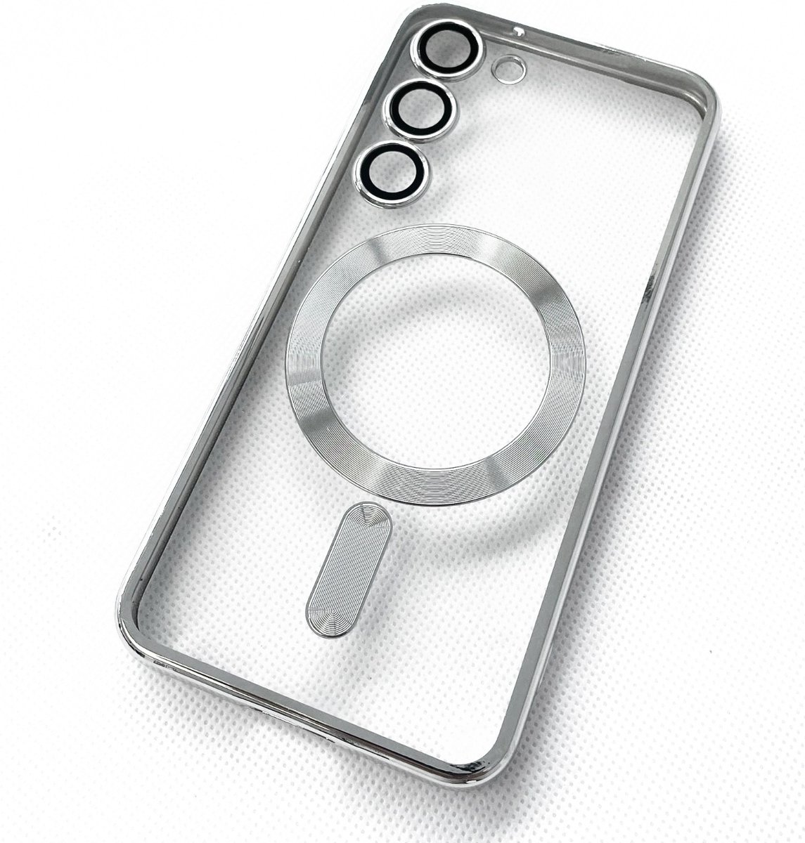 Telefoonhoesje Samsung S23 - Zilver - MagSafe - Stevig - Phone Case - Smartphonehoesje - Hoesje voor Samsung S23 - OXILO