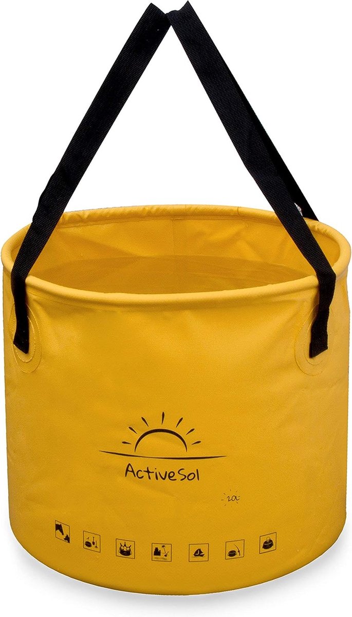 Goedkoopste vouwemmer 25L, robuust, opvouwbaar, licht, ruimtebesparend voor vakantie, tuin, outdoor, vissen en kamperen, veelzijdig