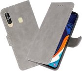 Bookstyle Wallet Cases Hoesje voor Samsung Galaxy A60 Grijs