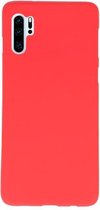 Bestcases Color Telefoonhoesje - Backcover Hoesje - Siliconen Case Back Cover voor Huawei P30 Pro - Rood