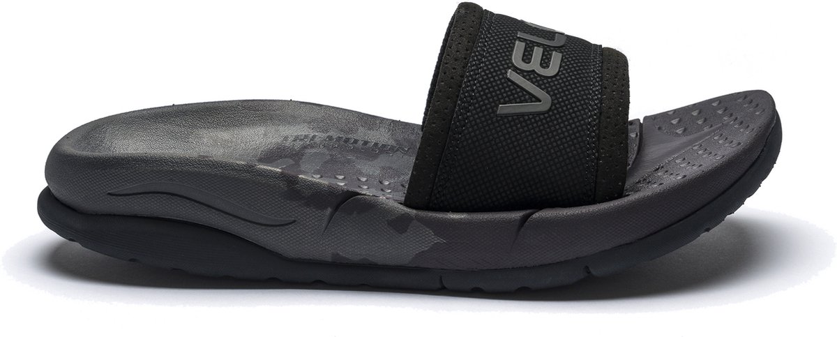 VELOUS Laguna Slide - Herstel Slipper - Unisex - Donker Grijs/Zwart - Maat 39