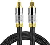 Provium - Toslink optische kabel - verguld - audiokabel - hoge kwaliteit - TV / DVD / CD / DAT / PS4 / AV / MD / TD - 1 meter - zwart