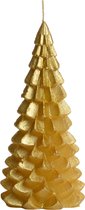 Rustik Lys -Kerstboom kaars - 20x10cm groot - Goud