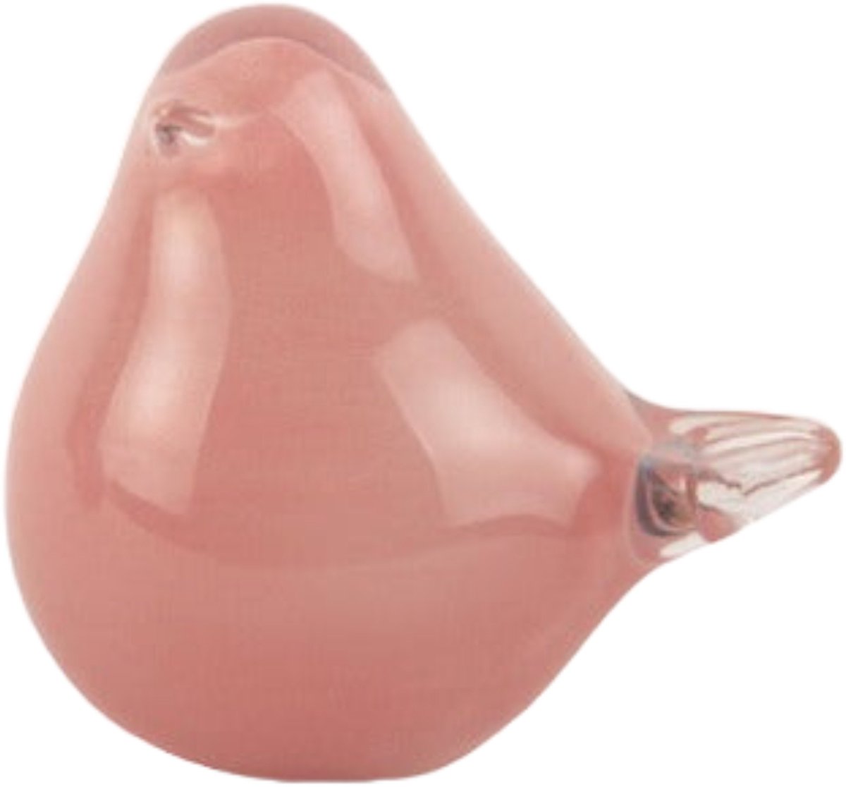 Present Time - Decoratieve vogel van glas 'Bird' (Roze, M)