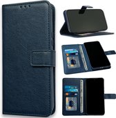 Casemania Hoesje Geschikt voor Apple iPhone 15 Plus Blauw - Portemonnee Book Case - Kaarthouder & Magneetlipje