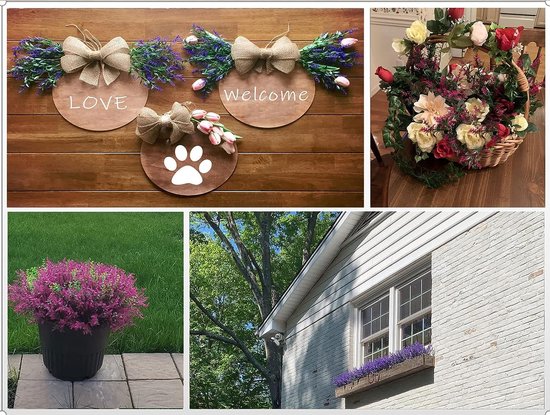 12 bundels kunstmatige struiken struiken kunstbloemen buiten