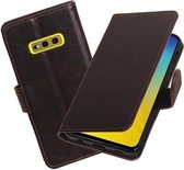 Motief Bookstyle Hoesje voor Samsung Galaxy S10e Mocca