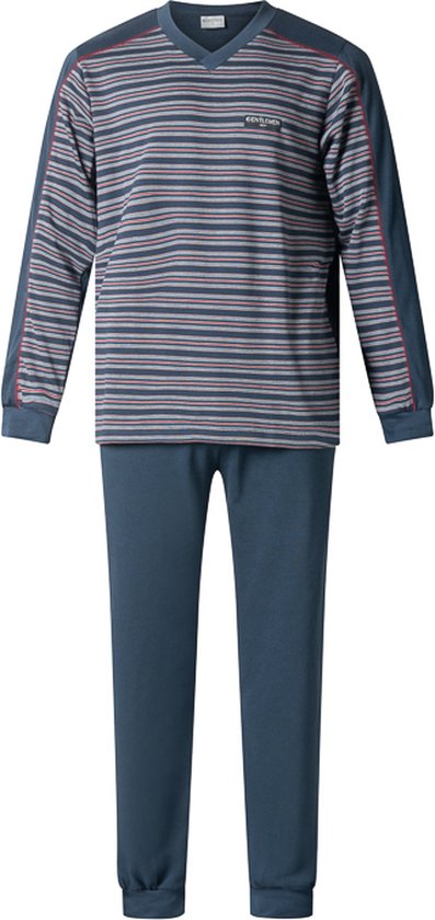Heren pyjama van Gentlmen double jersey 114248 v-hals maat XL