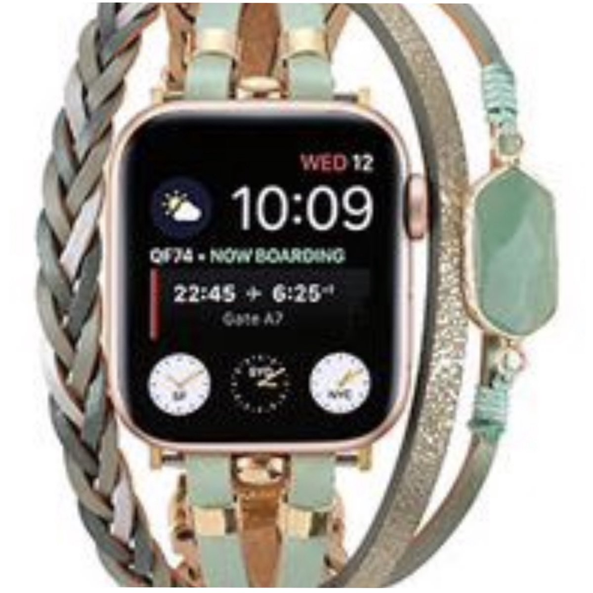 Apple Watch Bohemian Indian stijl horlogebandje 38-40-41 mm leer en kralen