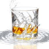 Whiskyglazen set van 2, draaibare whiskyglazen, vintage glazen, cocktailglazen, tequilaglazen, glazenset voor bar, feest en thuis, whiskyglazen cadeaus voor mannen