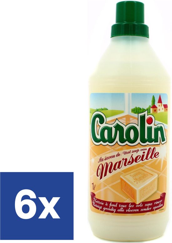 Carolin Floor Cleaner - Savon de Marseille - 6 x 1L - Pack