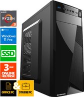 Office PC - Ryzen 3 - 512GB SSD - 32GB RAM - Radeon RX Vega 8 - WX28281 - Windows 11 - ScreenON - Allround Computer + WiFi & Bluetooth