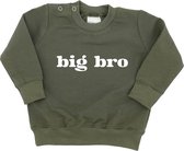 Sweater/trui - big bro - Groen - Maat 92 - Zwangerschap aankondiging - Big Brother - Ik Word Grote Broer - Geboorte - Baby - In verwachting