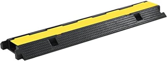 Kabelgoot, halfrond, zelfklevend, 5 x 1,2 x 200 cm B x H x L, zwart, tot 4 kabels, PVC kabelbrug vloer, struikbescherming