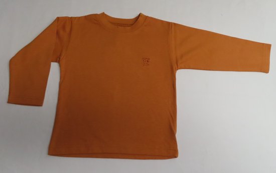 Trui - T-Shirt me lange mouw - Effen Oranje - Unie - 2 jaar 86