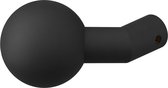 Deurknop - Zwart - RVS - GPF - GPF8953.61 zwart verkropte kogelknop 55mm vast incl. metaalschroef M10