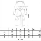 LuLu - Badjas / Robe de chambre - Grijs - Laine de mouton - Avec capuche - Taille M