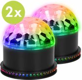 iMoshion Roterende Discolamp met afstandsbediening - 2 stuks - Muziekgestuurde LED Discobal kinderen / volwassenen - Feestverlichting