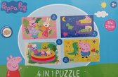 Puzzle 4en1 Peppa Pig - 19 x 29 cm