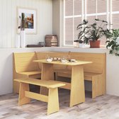 The Living Store Table à manger en bois - Bois de pin - 100 x 60 x 73 cm - Marron miel