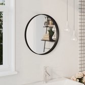 The Living Store Wandspiegel - Modern - Glas - Staal - 50 cm - Zwart frame
