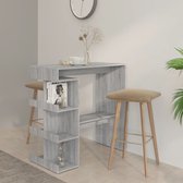 The Living Store Bartafel - Grijs Sonoma Eiken - 100 x 50 x 101.5 cm - Duurzaam en Stabiel