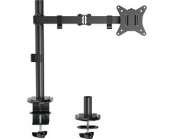 Monitor arm – Monitor beugel voor 1 scherm 10-32 inch – VESA 75x75, 100x100 - Draai- kantel- en zwenkbaar – Ewent EW1510