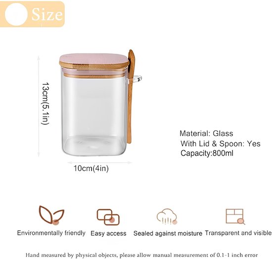 Generic Boîtes de cuisine en verre avec couvercle hermétique en
