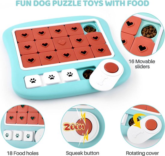 Puzzle speelgoed chien à alimentation lente, jouet interactif pour chien  avec... | bol.com