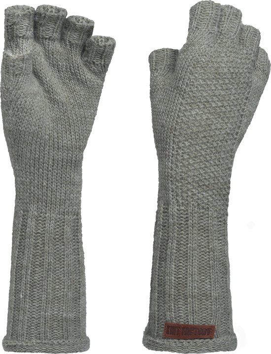 Knit Factory Ika Gebreide Dames Vingerloze Handschoenen - Handschoenen voor in de herfst & winter - Groene handschoenen - Polswarmers - Urban Green - One Size