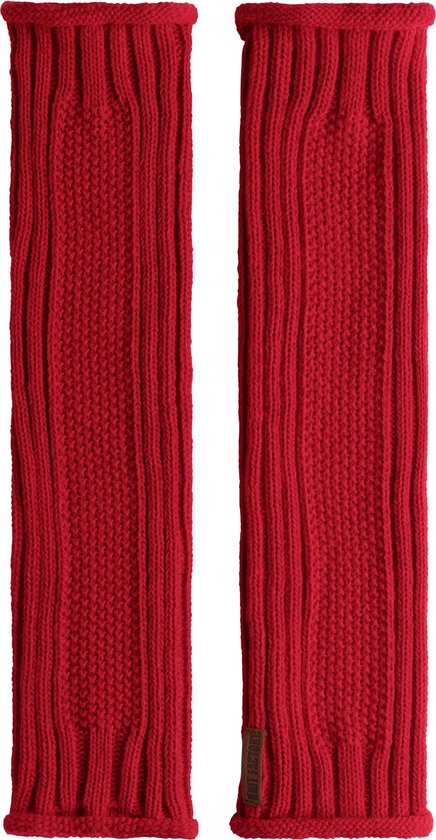 Knit Factory Kick Jambières - Chauffe-mollets pour femmes en laine - Pour l'automne et l'hiver - Rouge vif