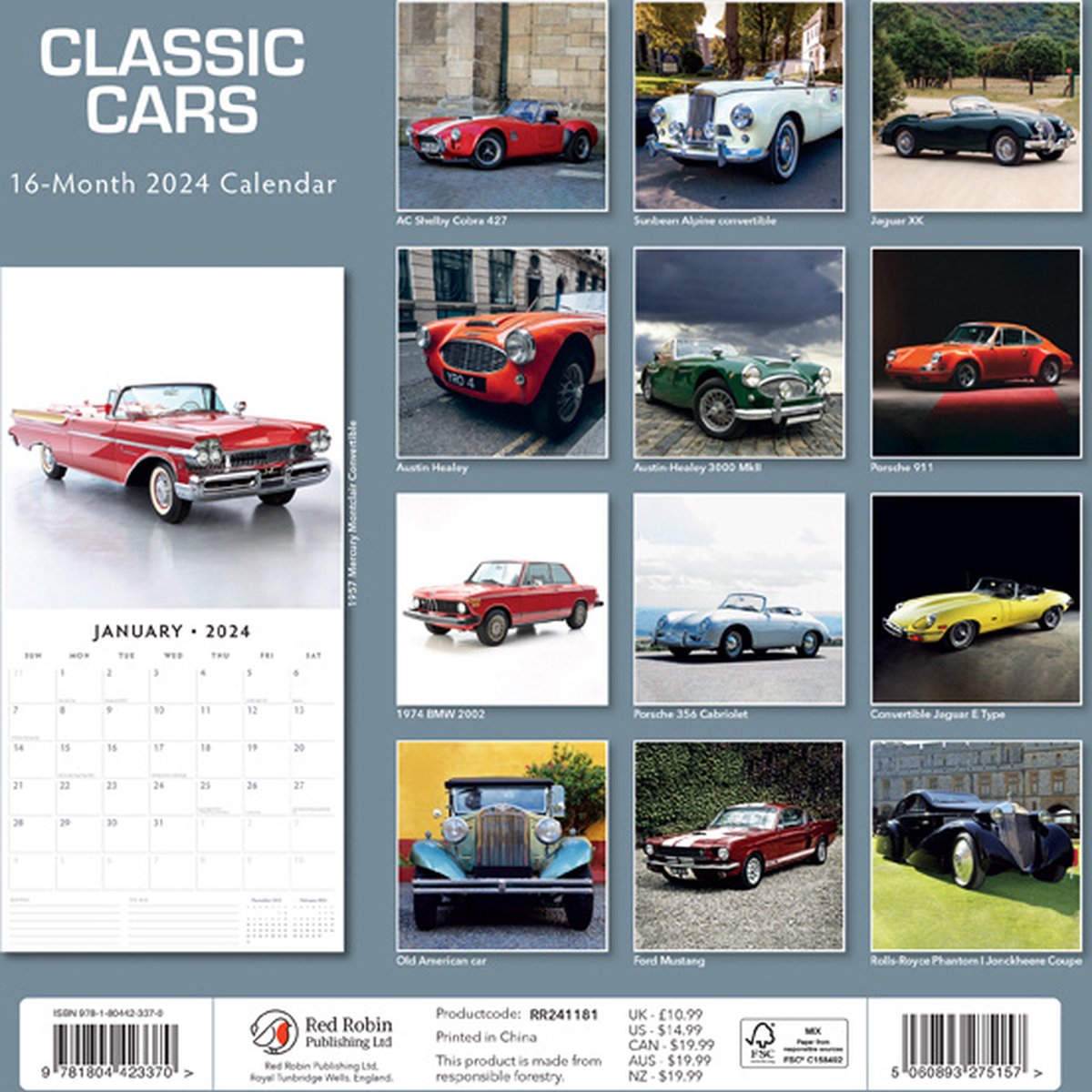 Classic Cars Kalender 2024  bol