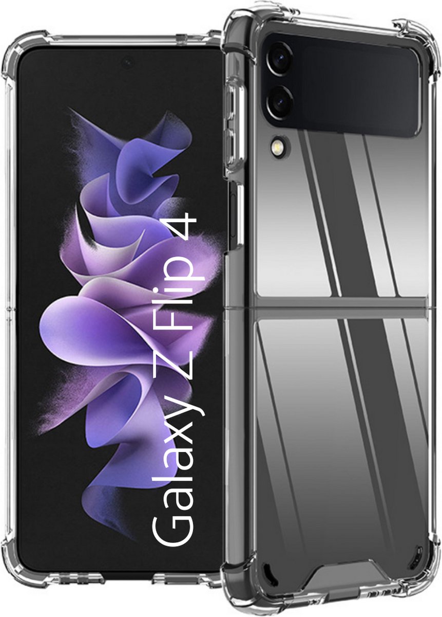 Hoesje voor Samsung Galaxy Z FLIP 4 backcover Shockproof siliconen Transparant