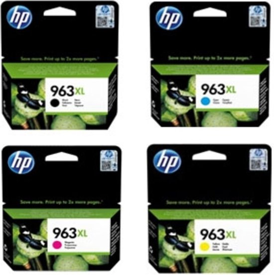 HP 963XL - Pack de 4 - à rendement élevé - noir, jaune, cyan, magenta -  original - cartouche d'encre - pour Officejet Pro 9010, 9012, 9013, 9014,  9015, 9016, 9018, 9019, 9020, 9022, 9023, 9025, 9028 - Cartouche d'encre -  Achat & prix