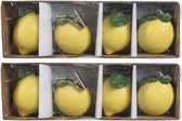 Poids/cintres pour nappe Decoris - 8x - citron - pierre artificielle - jaune