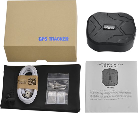 GPS tracker – Zonder Abonnement – Geschikt Alle Voertuigen – Vrachtwagen - Auto – Motor - Scooter - Waterdicht - Afluisterfunctie