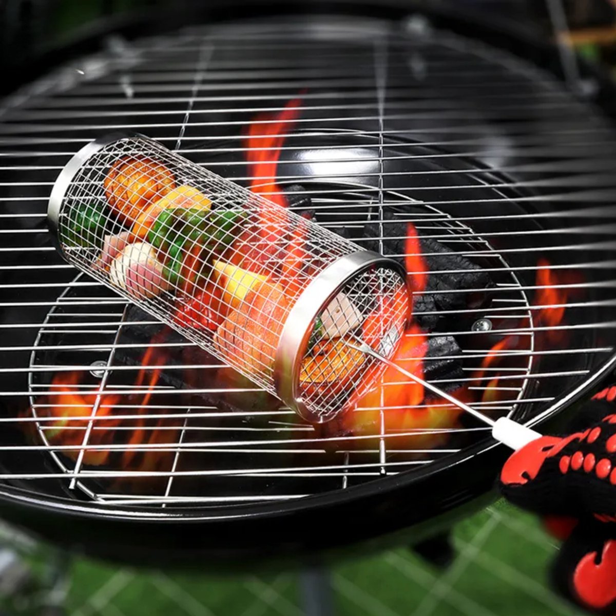 Draagbare Bbq Grillmand, Roestvrijstalen Vis Grillmand Met Afneembaar Handvat Perfect Voor Het Grillen Van Biefstuk Zalm Groenten Draagbare Bbq Grillmand, Roestvrijstalen Vis Grillmand Met Afneembaar Handvat Perfect Voor Het Grillen Van Biefstuk Zalm Groenten