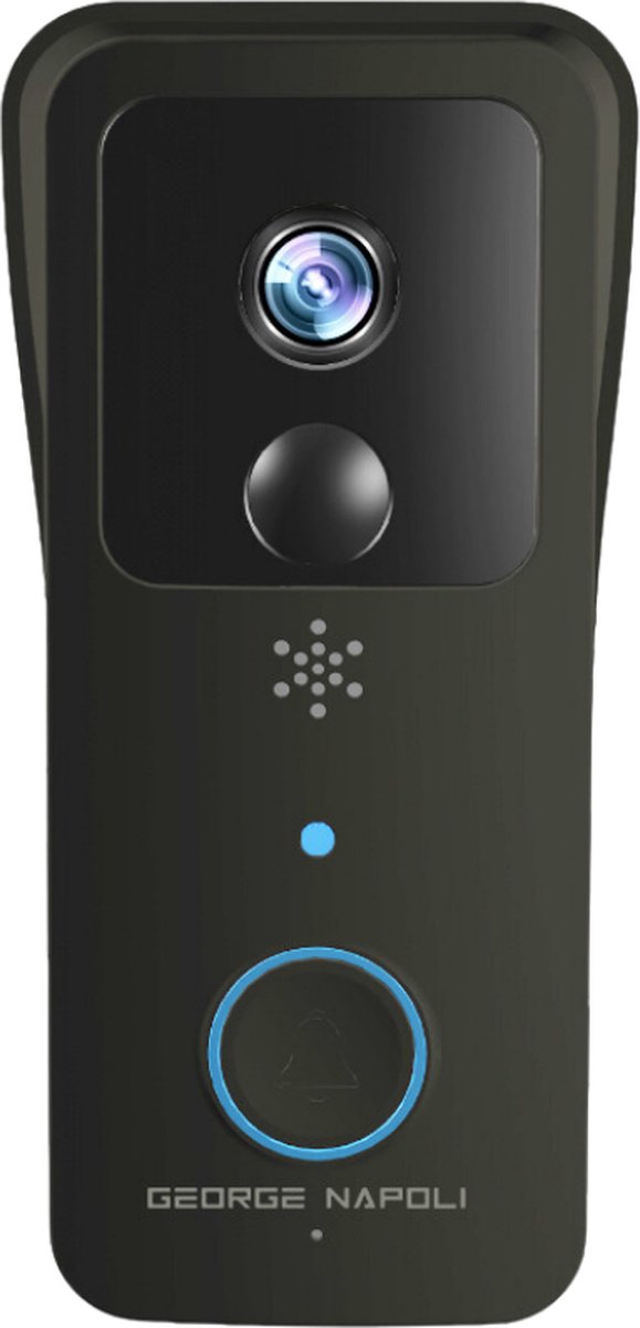 Sonnette vidéo intelligente cablée électrique Wi-Fi 1080p Globe, noir