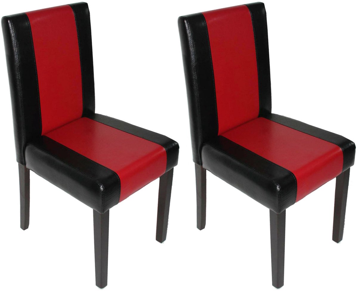 Cosmo Casa Eetkamerstoelen Set van 2 - Elegante Gestoffeerde Stoelen - Stijlvol Design - Comfortabele Zitgelegenheid Zwart