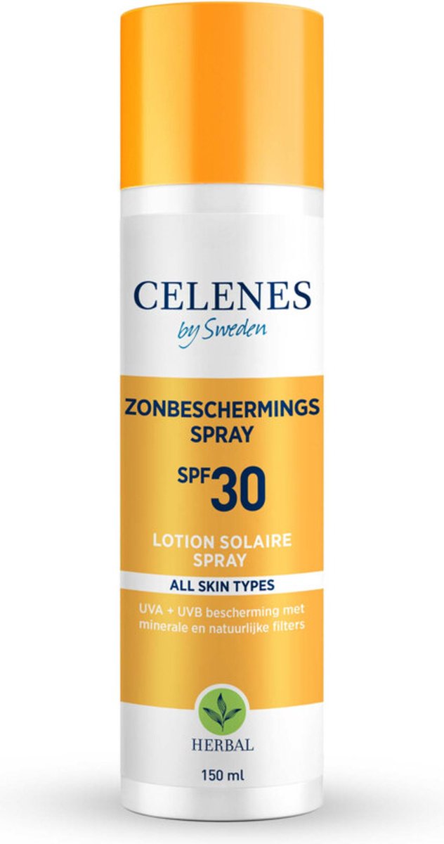 Celenes 3x Herbal Zonnebrand Spray SPF 30 Alle Huidtypes 150 ml