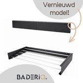 BaderiQ - séchoir - séchoir - Modèle amélioré 2023 - BaderiQ Valence - noir mat - acier inoxydable - pliable - 80 x 40/2,8 x 10,5 cm