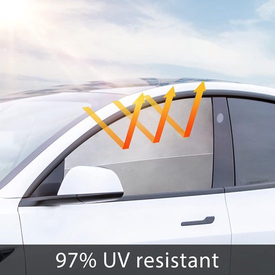 Zonneschermen voor auto's - zonneschermen voor auto's baby/kinderen/huisdieren/volwassenen zonneschermen aan de zijkant achter met UV-bescherming Privacyscherm zilver van Saharriel — afbeelding 3
