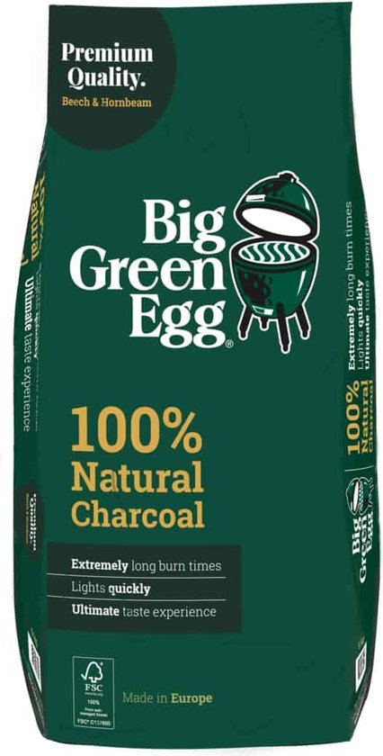 Premium natuurlijke houtskool – Big Green Egg zak 9 Kg
