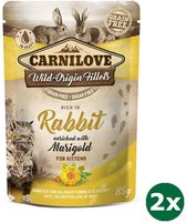 Carnilove pouch rabbit kattenvoer 2x 24x85 gr